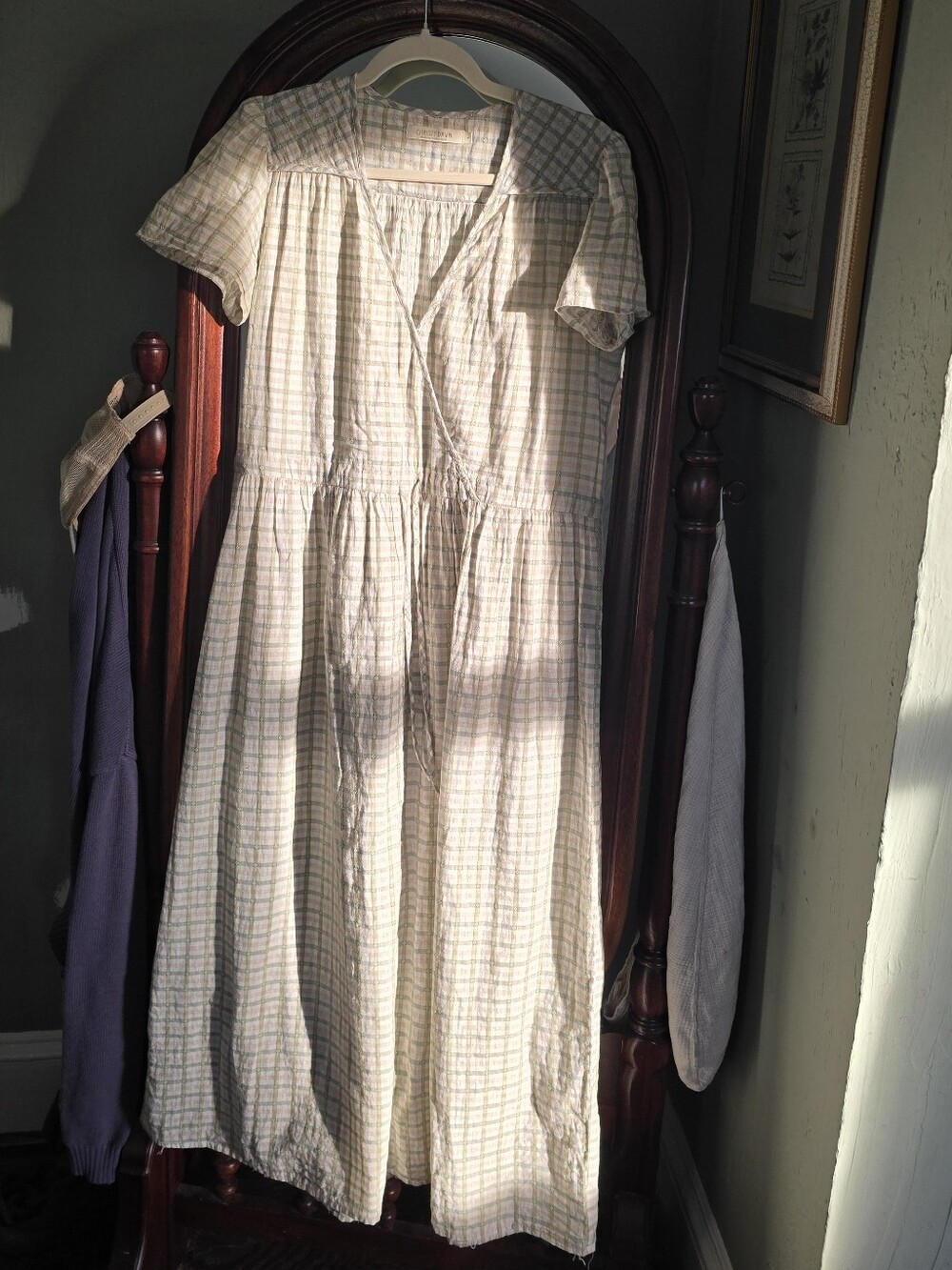 Lotus Gingham, Green/Blue Yarn Dyed Christy Dawn Dress